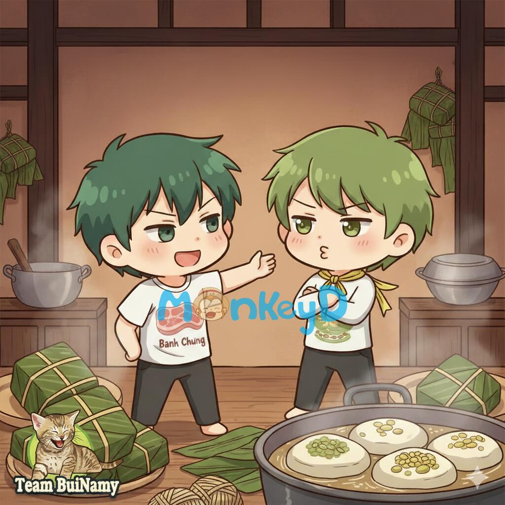 Bánh Chưng Mặn Và Bánh Chưng Chay