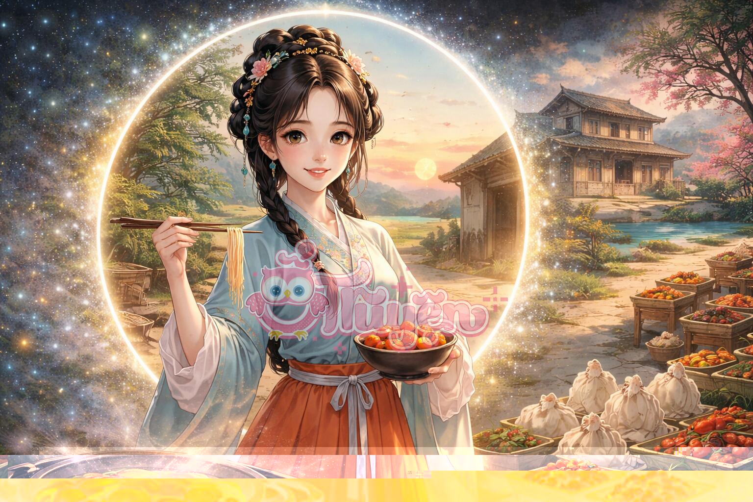 Quán Ăn Vặt Thông Với Thời Cổ Đại, Tôi Bán Đồ Ăn Chế Biến Sẵn Mà Phát Tài